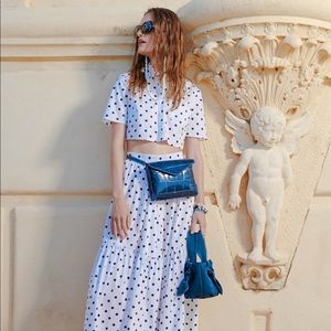 STAUD Violet Top And Skirt Set.